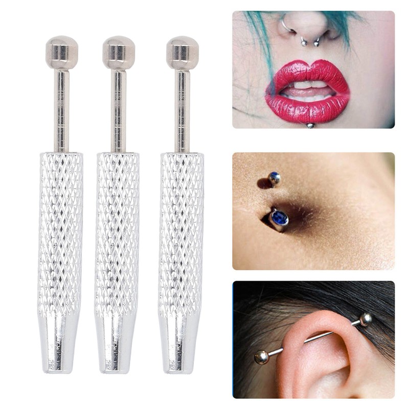 3pcs Piercing Ball Grabber Tool Short Anti Slip 4 Prong