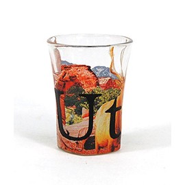 Americaware SGUTH02 Utah Full Color Etched Shot Glass