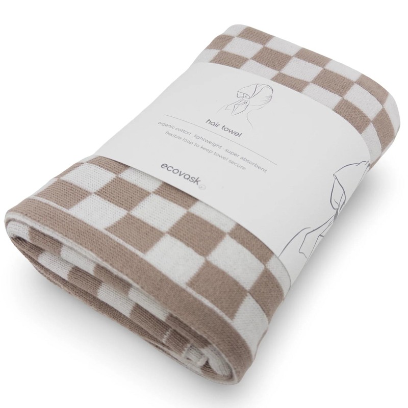 Ecovask Travel Towel & Hair Wrap - Organic Cotton, Original