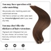 Clip in Hair Extensions Real Human Hair Chocolate Brown, Rimoss
