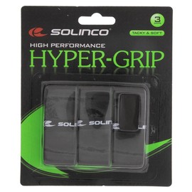 Solinco Hyper Extra Tacky Tennis Over Grip Black 3 Pack