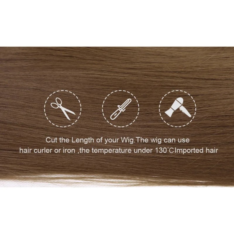 Peluca Corta De Pelo Negro Natural Liso Medio Para Mujer