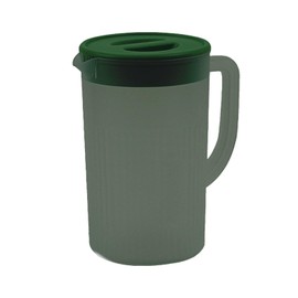 Jarra de Plástico de 2,7 L con Tapa, Jarra de Agua Fría Resistente a Altas Temperaturas de Gran Capacidad para Jugo, té, Apariencia Exquisita (Verde oscuro)
