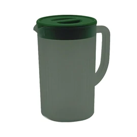 Jarra de Plástico de 2,7 L con Tapa, Jarra de Agua Fría Resistente a Altas Temperaturas de Gran Capacidad para Jugo, té, Apariencia Exquisita (Verde oscuro)