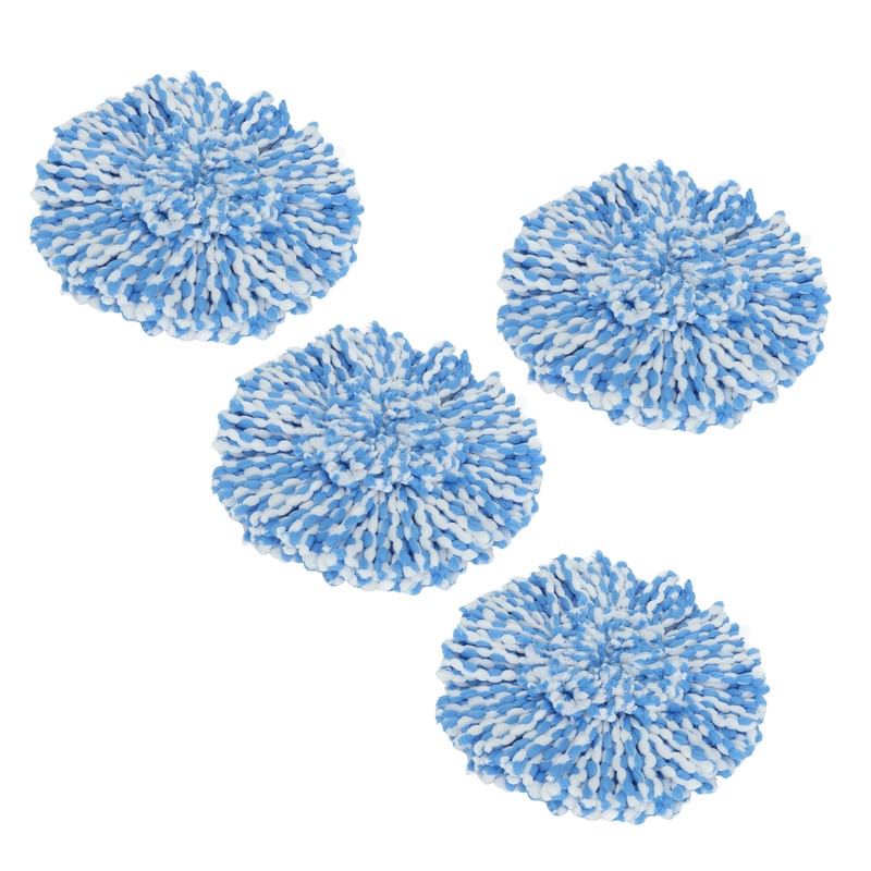 4Pcs Microfiber Rotating Mop Head 360 Spinning Triangular Mop Replacement