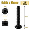 Pack of 20 M6 x 35 screws, flat head screws,