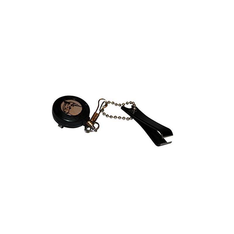 Pin On Reel Zinger with Line Cutter Snips for fishing