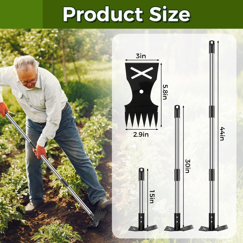 BQMEZRNUS Weed Puller Tool with Long Handle - 44" Heavy