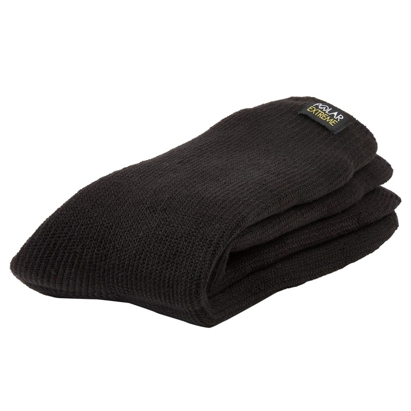 Polar Extreme 2 Pack Men's Heat Trapping Thermal Warmer Black