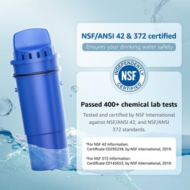 Overbest Replacement for Pur®, Pur® Plus Water Filter Pitchers and Dispensers, CRF950Z, PPF951K™, PPF900Z™ Water Filter, NSF Certified Pitcher Water Filter (4 Pack)