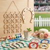24pcs Unfinished Wooden Horseshoe for Crafts: 6X7 Inch Blank Graffiti