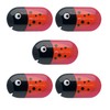 FABER-CASTELL 205258 Double Pencil Sharpener Beetle with Eraser, 5 Sharpeners