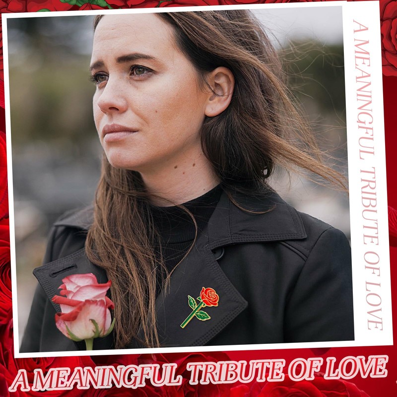 Liliaafar 30 Sets Red Funeral Favors for Guests, Memorial Rose