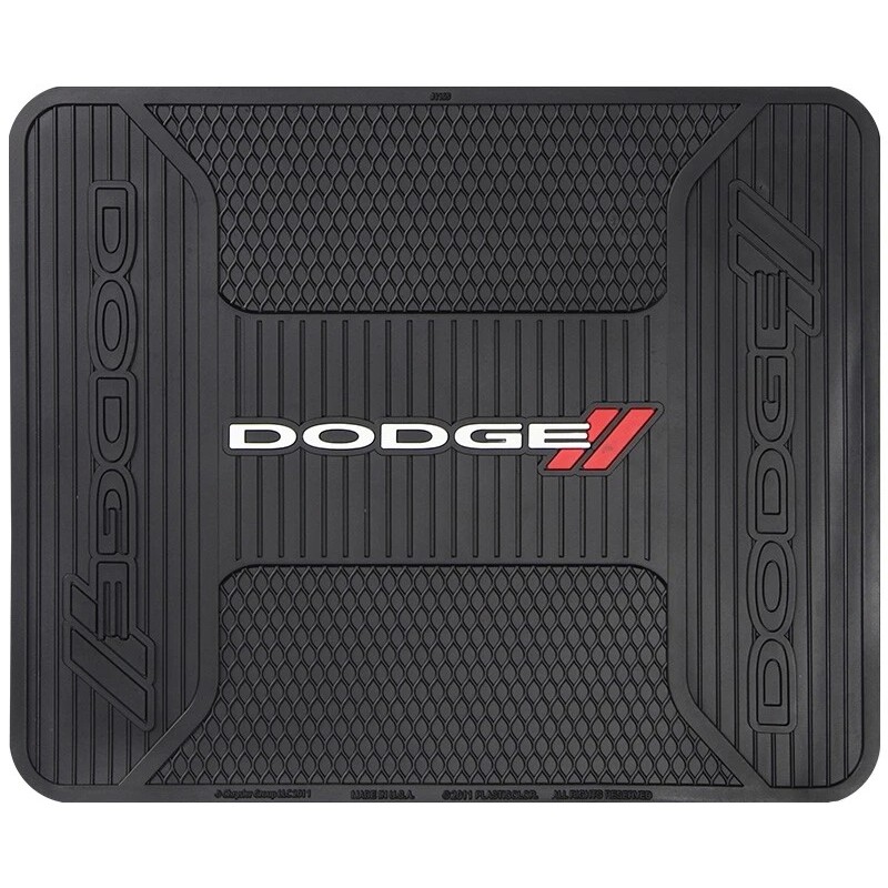 Mopar Front & Rear DODGE LOGO Floor Mats Rubber All