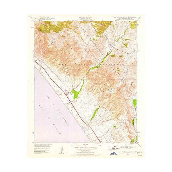 YellowMaps Las Pulgas Canyon CA topo map, 1:24000 Scale, 7.5