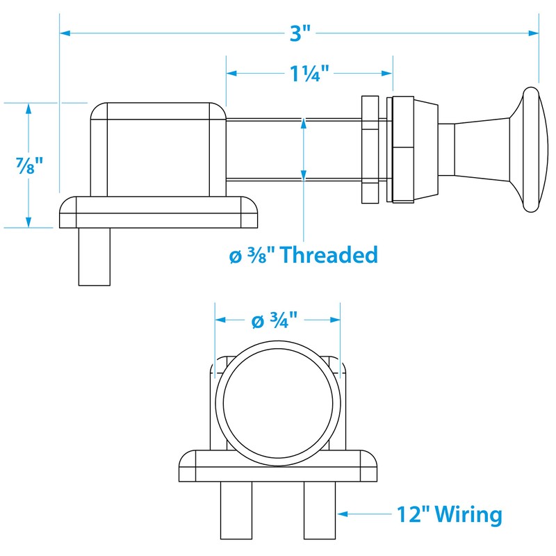 Seachoice 11841 Off/On Push-Pull Switch – 1 Circuit – 2