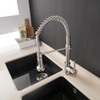 OWOFAN Kitchen Faucets, Commercial Brushed Nickel Stainless Steel Pull Down