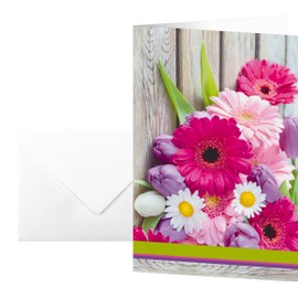 SIGEL DS001 Grußkarten Colorful, 10er Set mit Umschlägen, ideal zum Bedrucken, aus nachhaltigem Papier