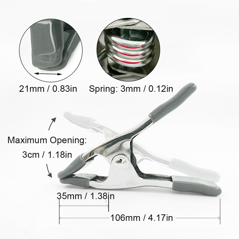 1 Piece White Metal Clamps Chrome Plated Tarpaulin Clamp Heavy