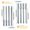 16pcs 1/4" Hex Shank 100mm/4 Inch Long Screwdriver Bit Sets,