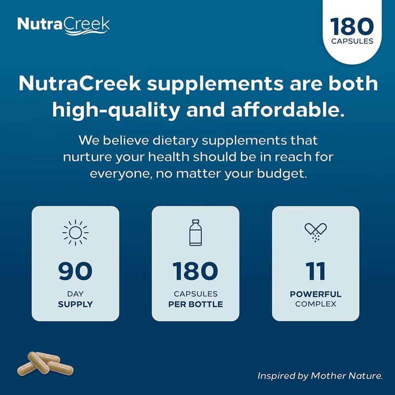 NutraCreek Psyllium Complex | 11-Ingredient Psyllium Husk Capsules with Psyllium