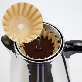 Coffee Filters Compatible with Farberware Coffee Percolator, 150 Pcs Perforated Unbleached Filter Paper for Farberware 4Cup, Coletti 6Cup, Elite Gourmet 6 Cup