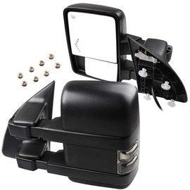 SCITOO for Ford Super Duty Series Tow Mirrors with Turn Signal Power Heated Lights Arrow Led Signal Light Rear View Mirrors for 2008-2016 F250 F350 F450 F550 Super Duty Series