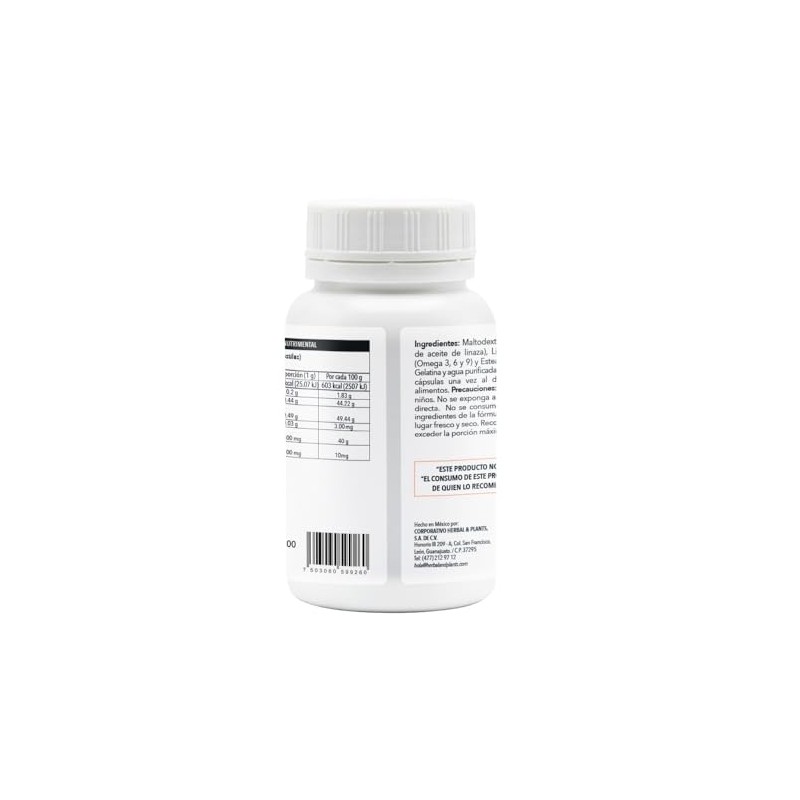 Omega 3-6-9, Cápsulas de 500 mg, 50 Cápsulas por Frasco