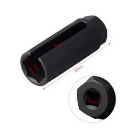 Oxygen Sensor Socket 3/8" Square Drive x 7/8in (22mm) with Wide Side Cutout for Preventing Damage to Wires Motorcycle Car Removal Tool