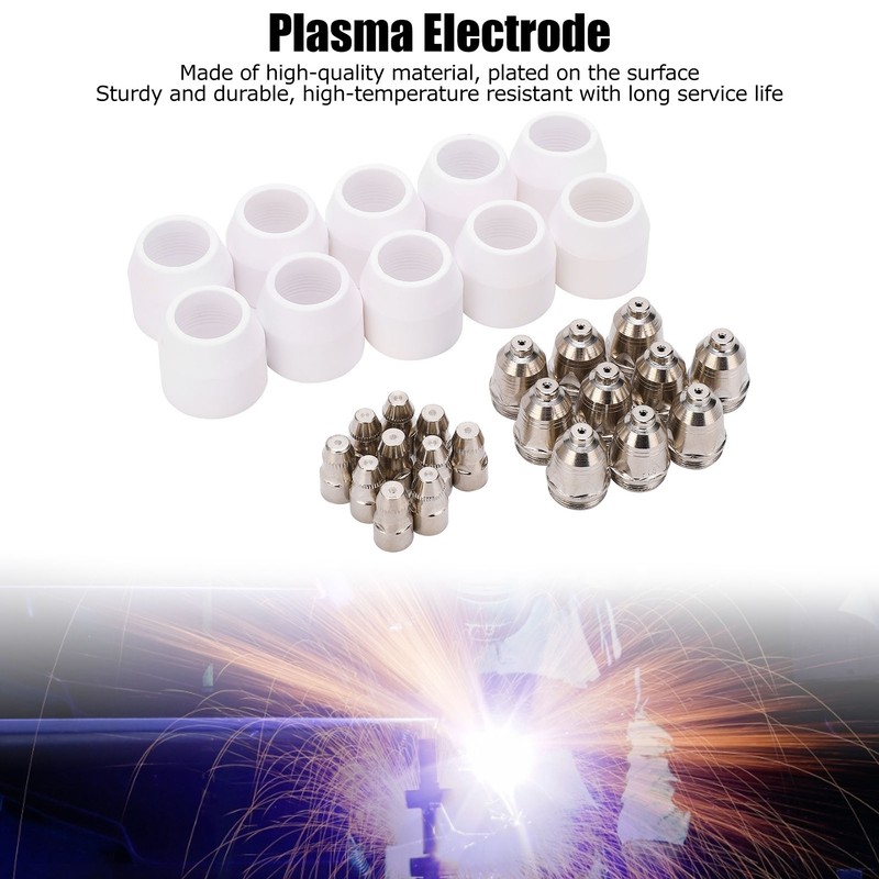 Plasma Consumable Kit P80 Electrode Tip Ceramic Nozzle Set Accessories