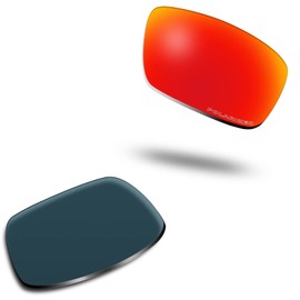 SOLODAD Replacement Lenses for Oakley Crankshaft OO9239 Sunglasses Polarized-Lava Red