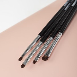 Mini Smudge Brush for Eyeliner,Eyeshadow Brushes,Eyeliner Brush for Powder Gel Cream Liquid Concealer, Eye liner Blending, Natural Bristles Pony Hair Eye Makeup Brush Sets