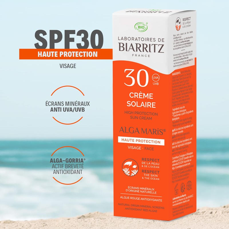 Algamaris Face Sun Cream SPF 30 Organic Certified 50