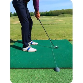 The Alignment Ball - Golf Training Aid for Setup & Alignment - Alternative to Sticks/Rods. Bundle with Golf Ball Alignment Stencil & Pen (Black/Orange)