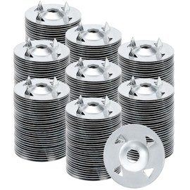 QWORK Foam Board Fasteners Washers, 300 PCS 1-1/8" Steel Washers for Fixing Insulation Board Foam Board