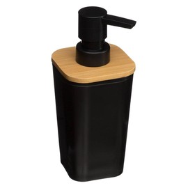 Naturéo Soap Dispenser 200 ml Black Polystyrene and Bamboo Dimensions 7.6 x 7.3 x 17.5 cm 5 five simply smart