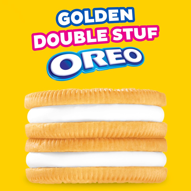 OREO Double Stuf Golden Sandwich Cookies, King Size, 12 Snack