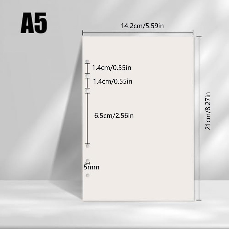 JOYISEN 3 Pack A5 Refillable Paper Blank 100GSM A5 Refill