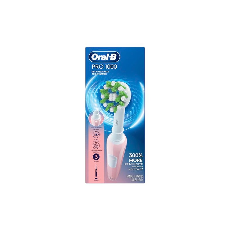 Oral-B Pro 1000 Rechargeable Electric Toothbrush, Pink