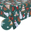 LuxFocus Round Tablecloth Christmas Decoration Waterproof Tablecloth for Dining Room