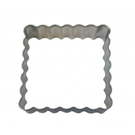 R&M Square Fluted 2.75" Stainless Steel Cookie Cutter