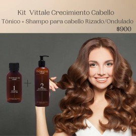 Paquete Tónico Y Shampoo Para Cabello Rizado Tonico Vittale