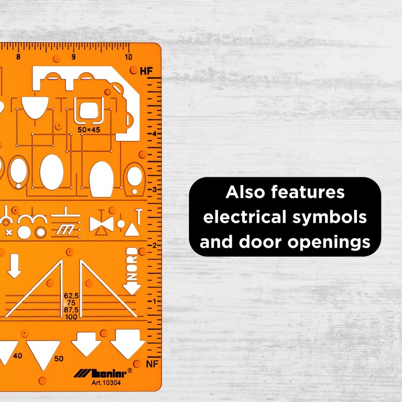 Leniar Technical Drawing Template 1:50 Sanitary - Sanitary Stencil for