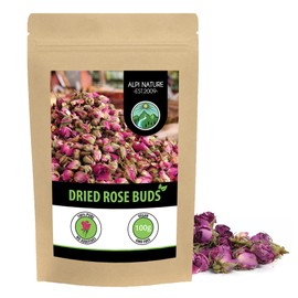 Rose Buds Dried, Rosebuds Infusion (100g, 3.5 oz), Rosebuds Tea, Dried Rose Petals, Rose Tea, 100% Pure and Natural