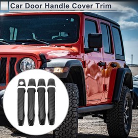 RATCHROLL Door Handle Cover Trim for Toyota Prius 2010-2015 Durable Tailgate Handle Cover ABS 1 Set Carbon Fiber Black