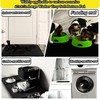 27×27inch Washer Drain Pan Silicone Mat, With Raised Edge Washing
