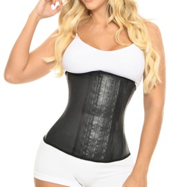 BELLA MICHELL Latex Waist Trainer for Women Belly Fat | Slimming Waist Trainer for Women Working Out | Faja Cinturilla Moldeadora de Cintura y Abdomen Black