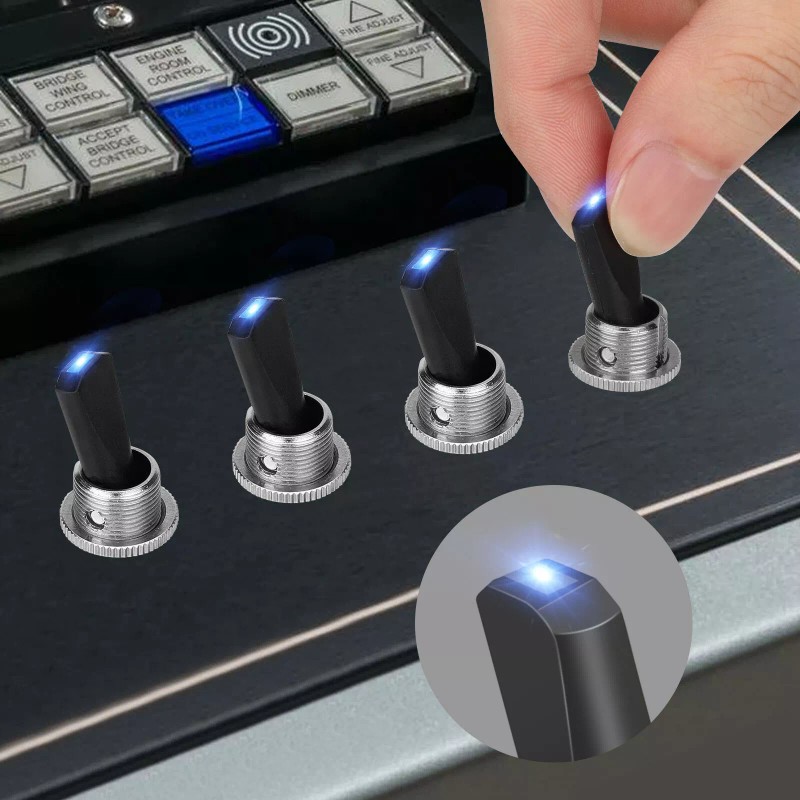 Unbranded 2x Blue LED Light 3Pin Rocker Toggle ON/Off Switch