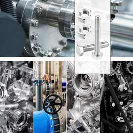 SWTYExt 30 Sets of Hex Screws M6 x 40 mm Bolt and Hex Nut Set DIN 933 / ISO 4017 Stainless Steel Screws A2 V2A Male Hexagon Full Thread Screws with Metric Machine Screws