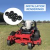 DICMIC 6Pcs Lawn Mower Anti Scalp Deck Wheel Kit Compatible